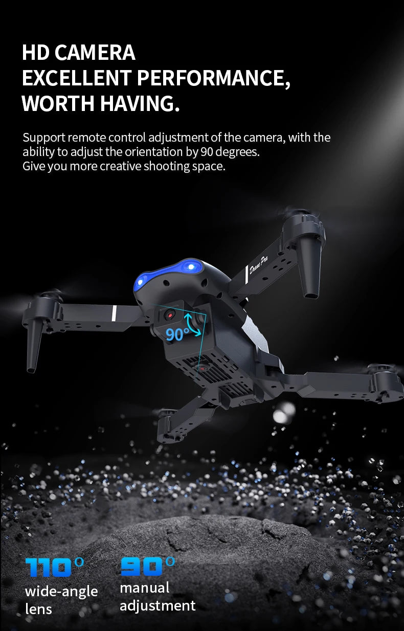 RC Quadcopter Brushless Motor One Key Takeoff Landing Return 360° Rolling Headless Mode Dual Screen Switch LED Light Hobby Drone