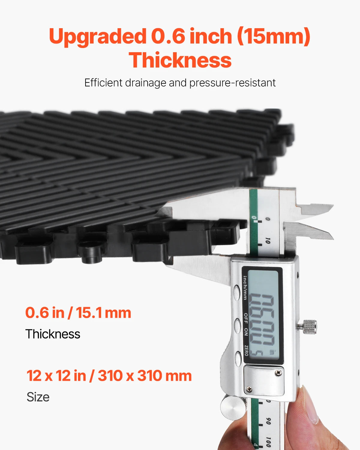 Interlocking Drainage Mat 12inx12in 12/24/40/50/55 Pcs Splicing Mats Non-Slip PP Drainage Floor Tile & Shower Mat