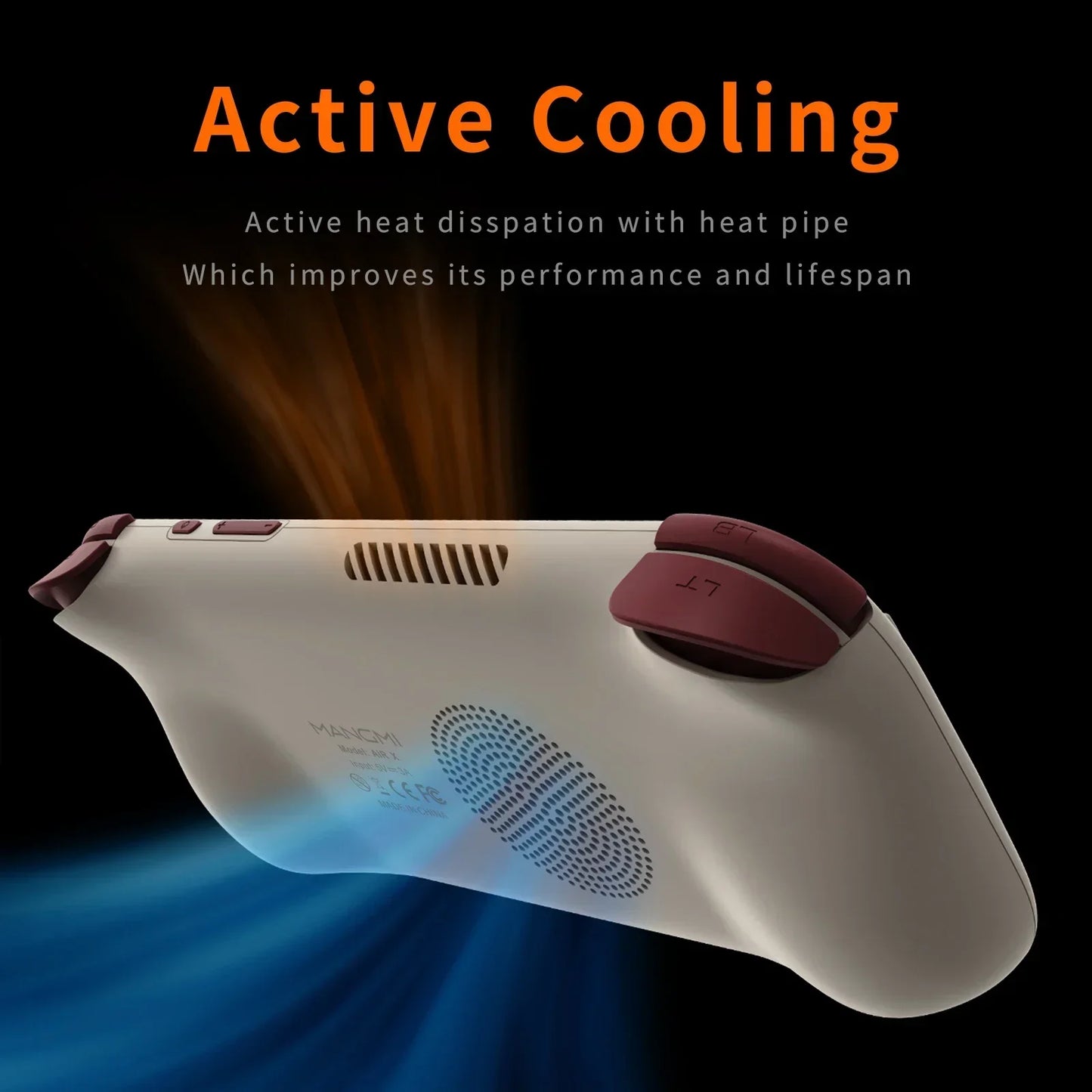 MANGMI AIR X Handheld Game Console Snapdragon 662 5.5'' Touchscreen Android 14 Active Cooling Fan 15W Fast Charging RGB