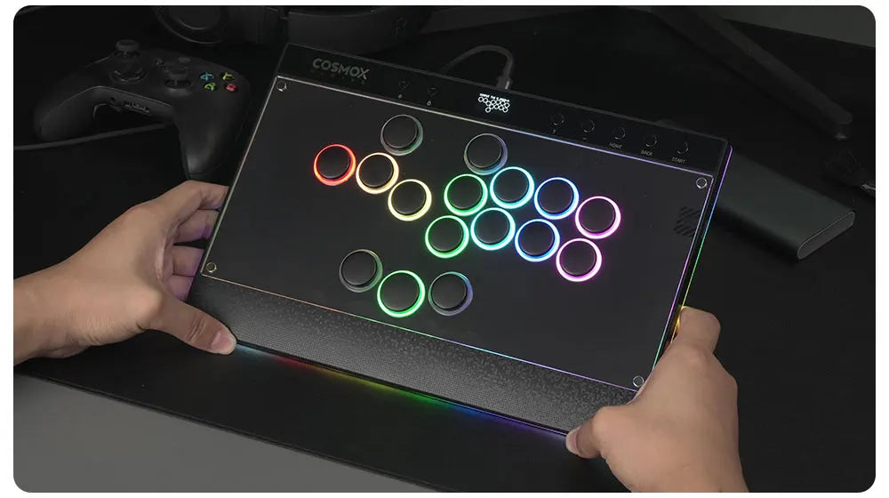 New C16 Orange Magnetic Stickless Arcade Stick Leverless Hitbox Controller for For PC/PS4/PS5/Switch Leverless Stick