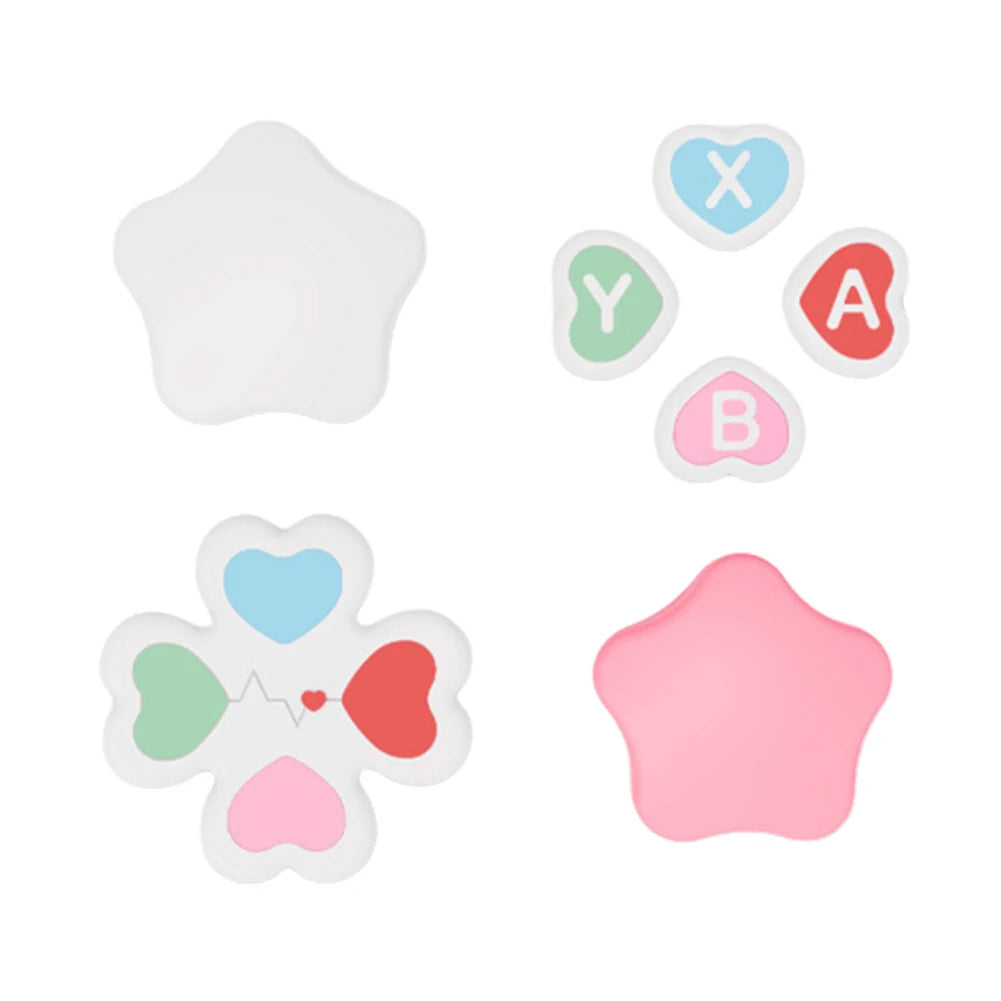 Silicone Soft D-pad Cross Button Caps For Nintendo Switch2 Joy-Con Handle Grips Cover Thumb Stick ABXY Key Sticker Skin Case