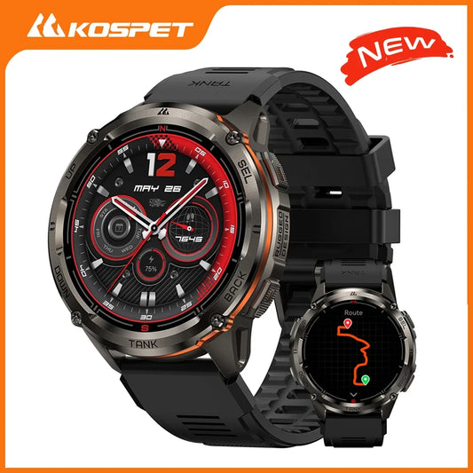 T3 Ultra 2 GPS Smart Watch for Men Bluetooth Call 5ATM IP69K Waterproof Men's Watch Stainless Steel Health Monitor