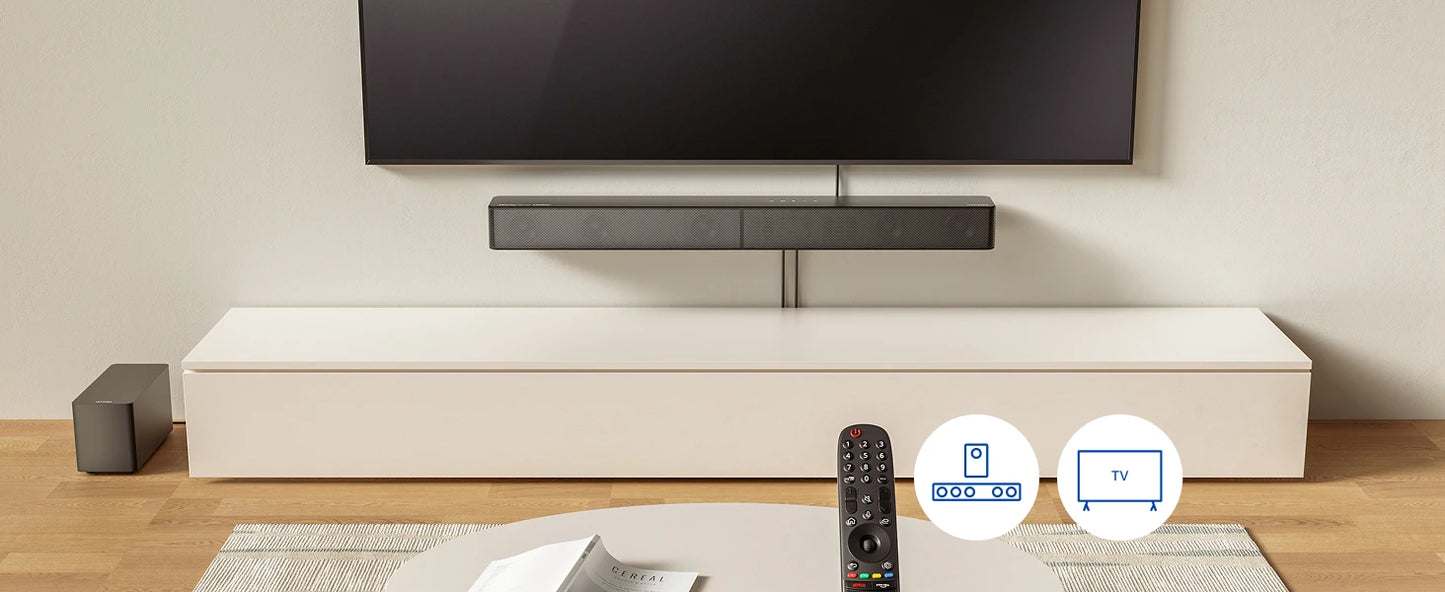 ULTIMEA Poseidon M60 Boom 5.1ch Soundbar with Dolby Atmos, 340W Home Theater System with 5.25" Wired Subwoofer, APP Control