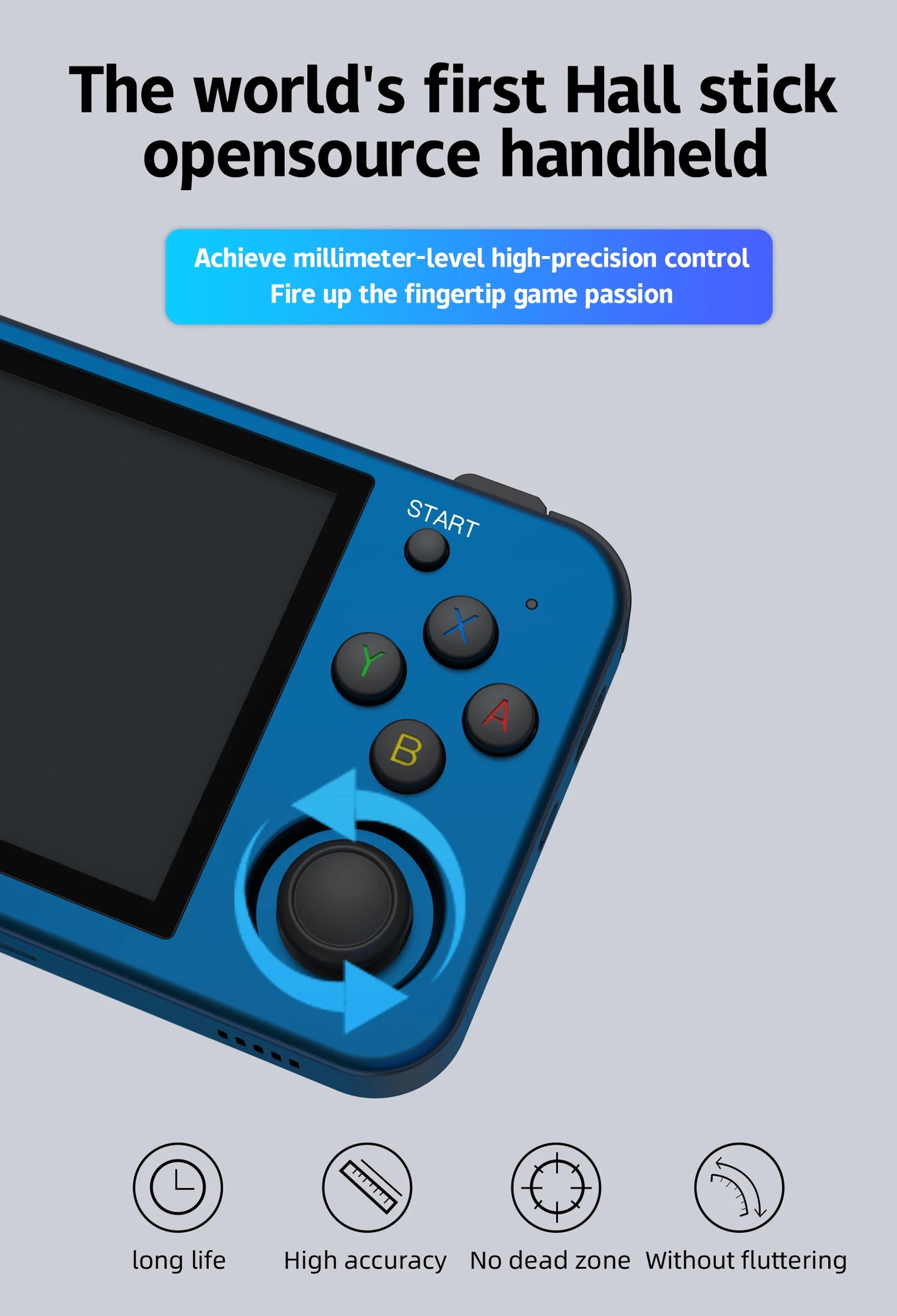 RG353M Handheld Game Console 3.5 Inch Multi-touch Screen Dual OS Aluminum Alloy Shell HDMI-compatible WIFI Gaming Video Player
