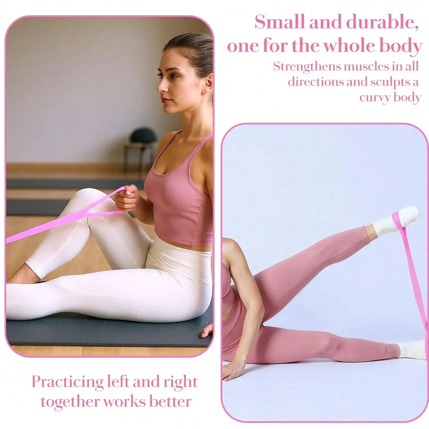 2026 3pcs Exercise Band, Figure 8 Fitness Resistance Band, Arm Back Shoulder Training Elastic Ropes, Silicone Resistance Band For Chest Expander, Yoga Gym