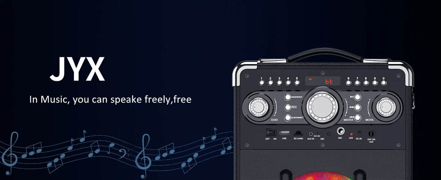 S8-T Kara Ok with 3 Microphones,Portable Bluetooth 5.3 Kara Ok Speaker, Suitable for Outdoor Activities, Parties and Parties