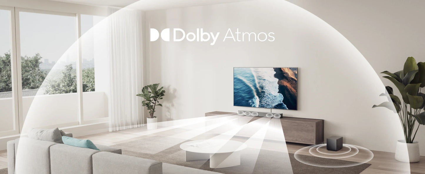 ULTIMEA Poseidon M60 Boom 5.1ch Soundbar with Dolby Atmos, 340W Home Theater System with 5.25" Wired Subwoofer, APP Control