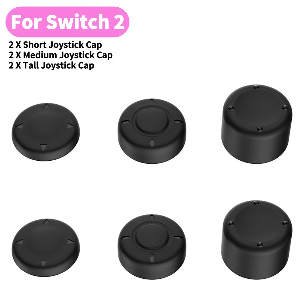 Silicone Soft D-pad Cross Button Caps For Nintendo Switch2 Joy-Con Handle Grips Cover Thumb Stick ABXY Key Sticker Skin Case