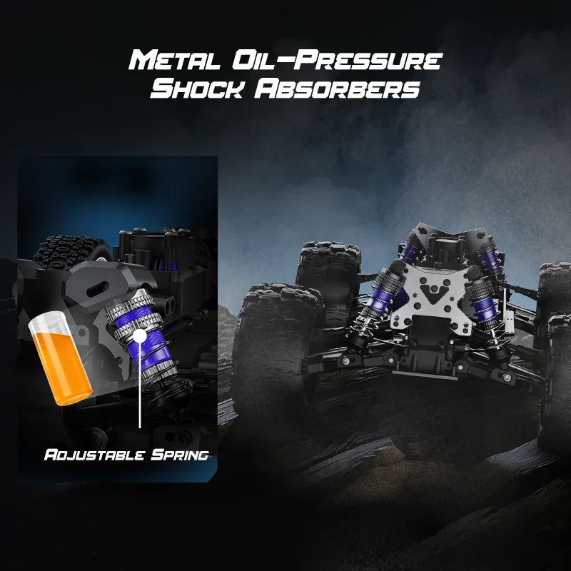 PT14R 1/14 RC Car 80km/h High Speed Off-road RC Truck Brushless 2.4G Remote Control 4WD 3S 35C 2200mAh