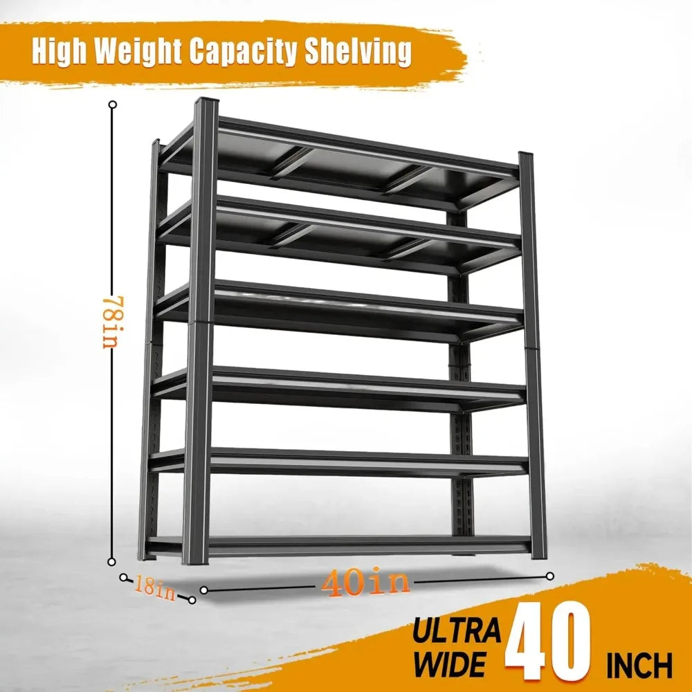Metal Garage Shelving Unit, Heavy Duty Garage Storage Shelves, Adjustable Shelf for Warehouse, Kitchen, Basement,, Customized