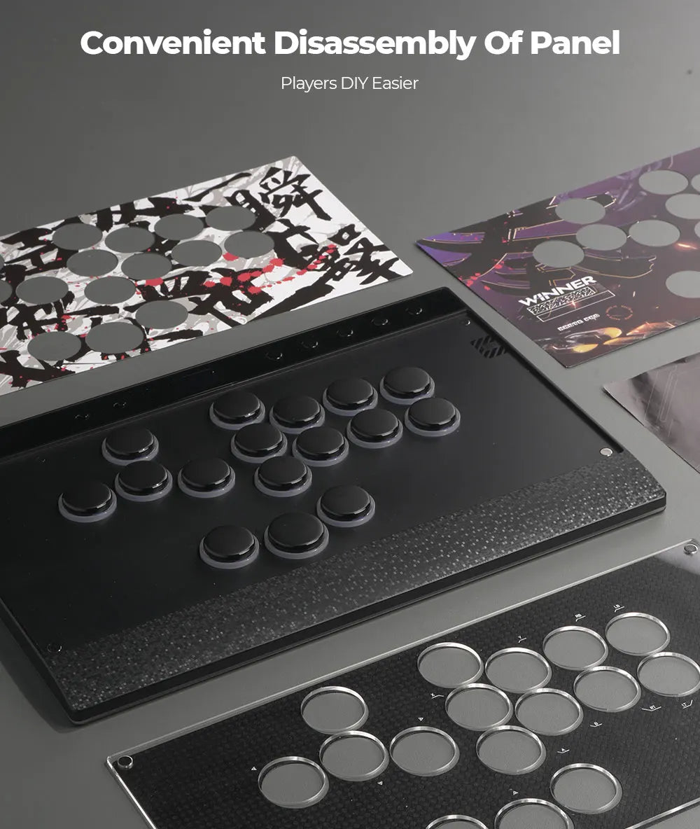New C16 Orange Magnetic Stickless Arcade Stick Leverless Hitbox Controller for For PC/PS4/PS5/Switch Leverless Stick