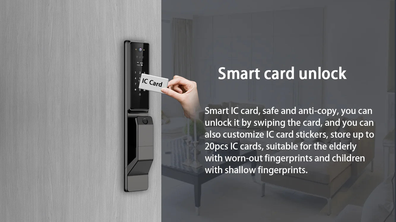 Alexa Voice Control Smart Door Lock Tuya APP 3D Face Recognition Electronic Digital Smart Door Lock With Camera