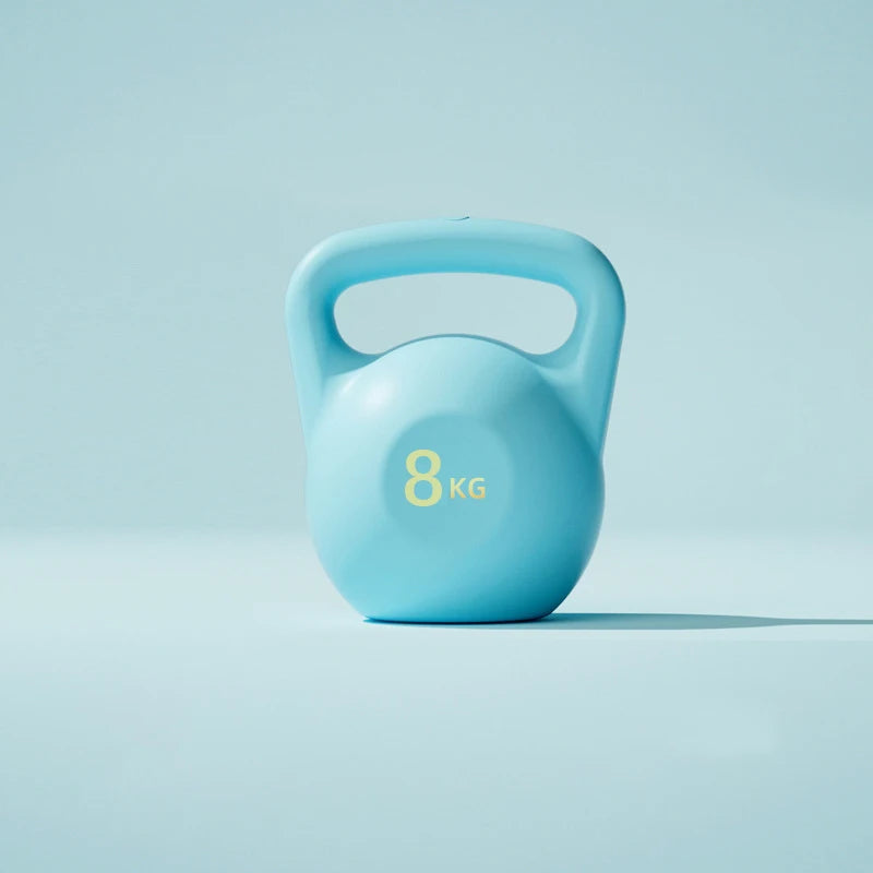 Dumbbell Kettlebell Handle PE Injection Fitness Household Weight-bearing  Yoga Buttocks Training Hip Squat Sports Kettlebell