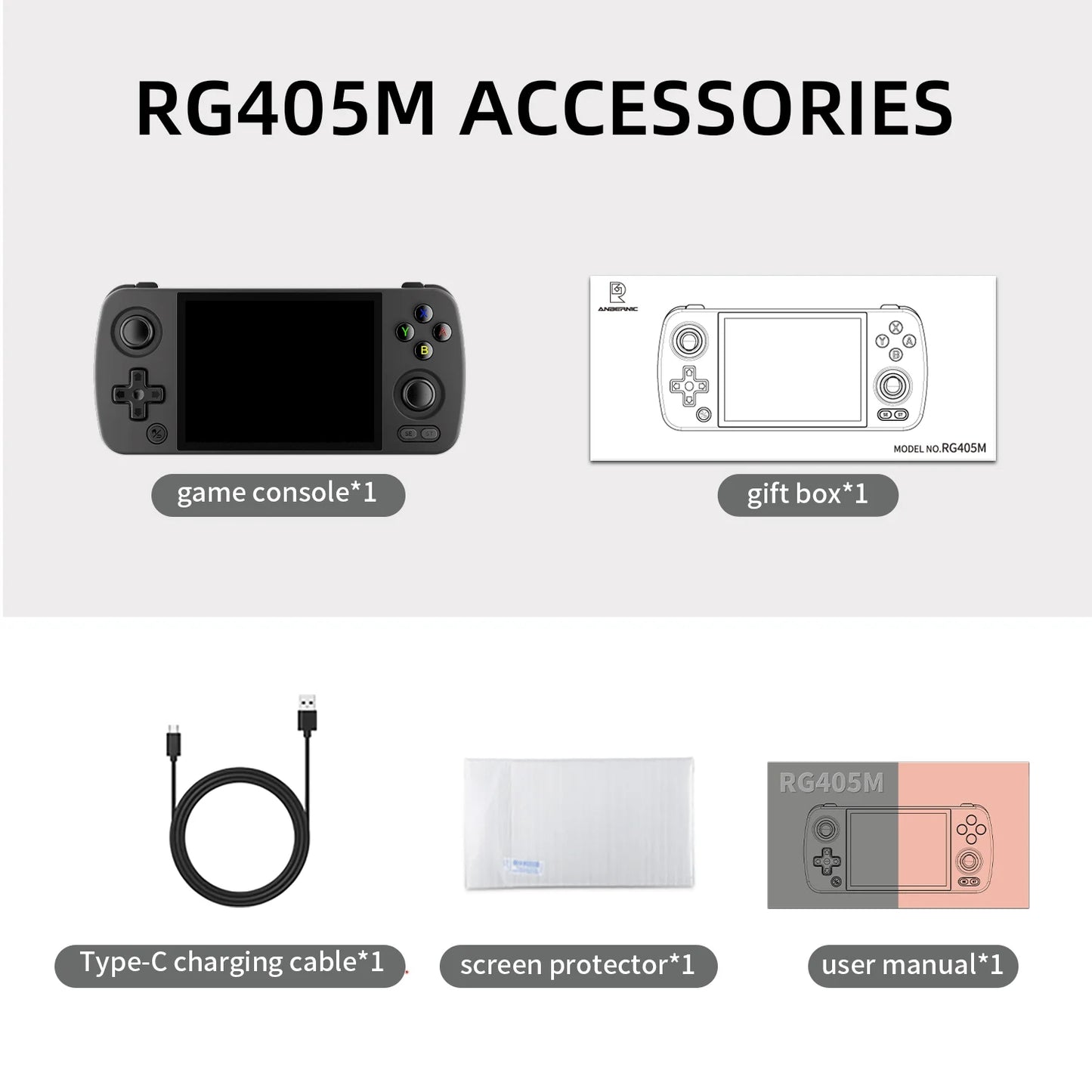 RG405M Metal Handheld Game Console Android 12 System Unisoc Tiger T618 4 Inch IPS Screen Game Player Support OTA Update