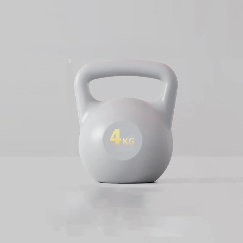Dumbbell Kettlebell Handle PE Injection Fitness Household Weight-bearing  Yoga Buttocks Training Hip Squat Sports Kettlebell