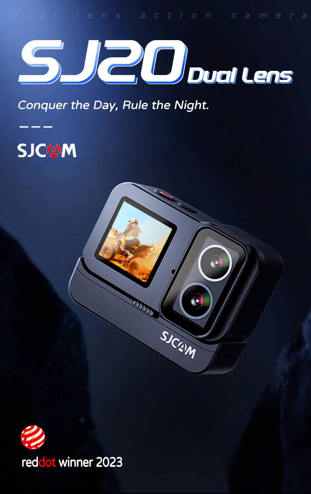 SJCAM SJ20 4K Outdoor Sports Camera Anti-Shake 5G WiFi with Screen Helmet Bike Video Recording