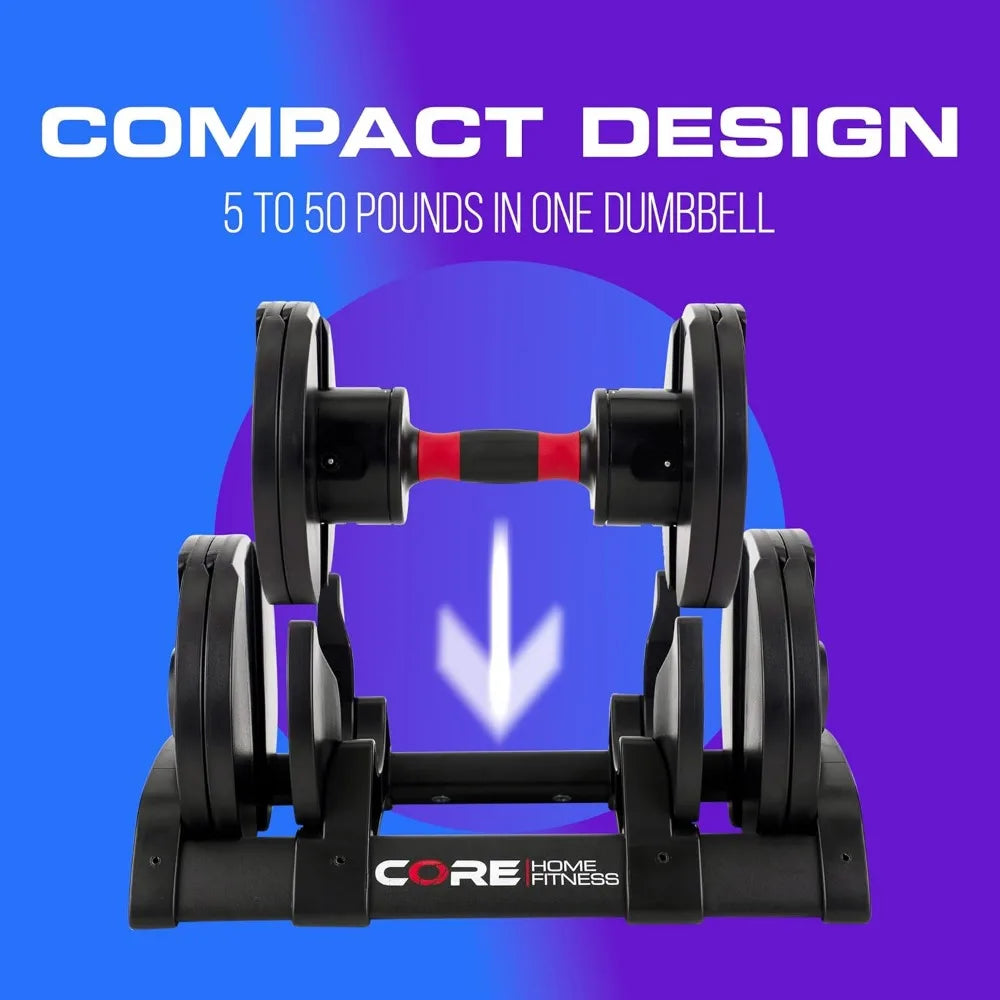 Adjustable Dumbbell Weight Set by Affordable Dumbbells - Space Saver - Dumbbells for Your Home Dumbbells