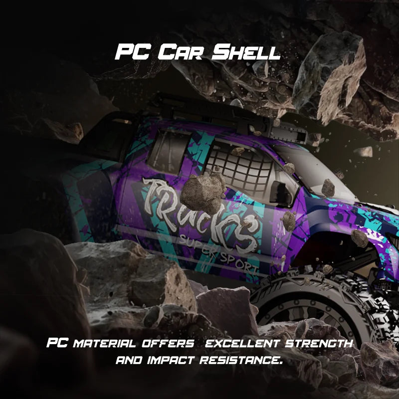 PT14R 1/14 RC Car 80km/h High Speed Off-road RC Truck Brushless 2.4G Remote Control 4WD 3S 35C 2200mAh