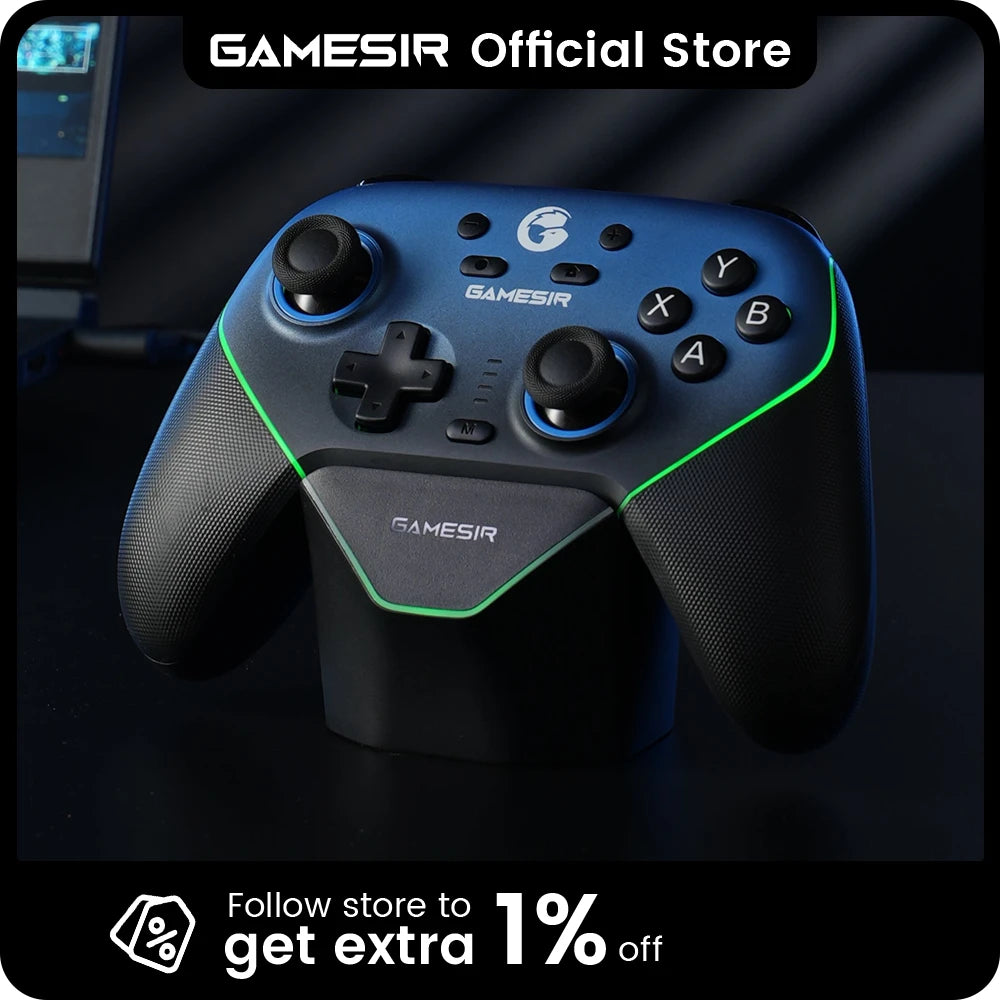 GameSir Super Nova Multi-Platform Gaming Controller - Bluetooth/Wired/2.4G Wireless, RGB, Hall Effect for Switch/PC/Android/iOS