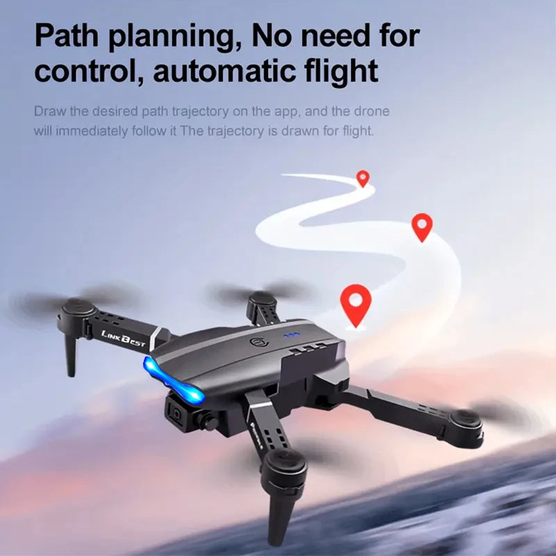 ZNLYRION Dual Camera FPV Drone Optical Flow Hover Foldable RC Quadcopter APP Path Flight Beginner Drone Toy