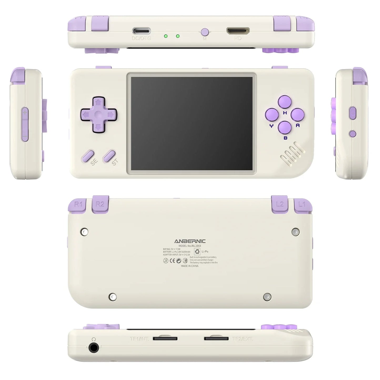 RG28XX Handheld Game Console 2.83'' IPS Screen Video Output Portable Video Player Ebook Reader Player Gifts Mini