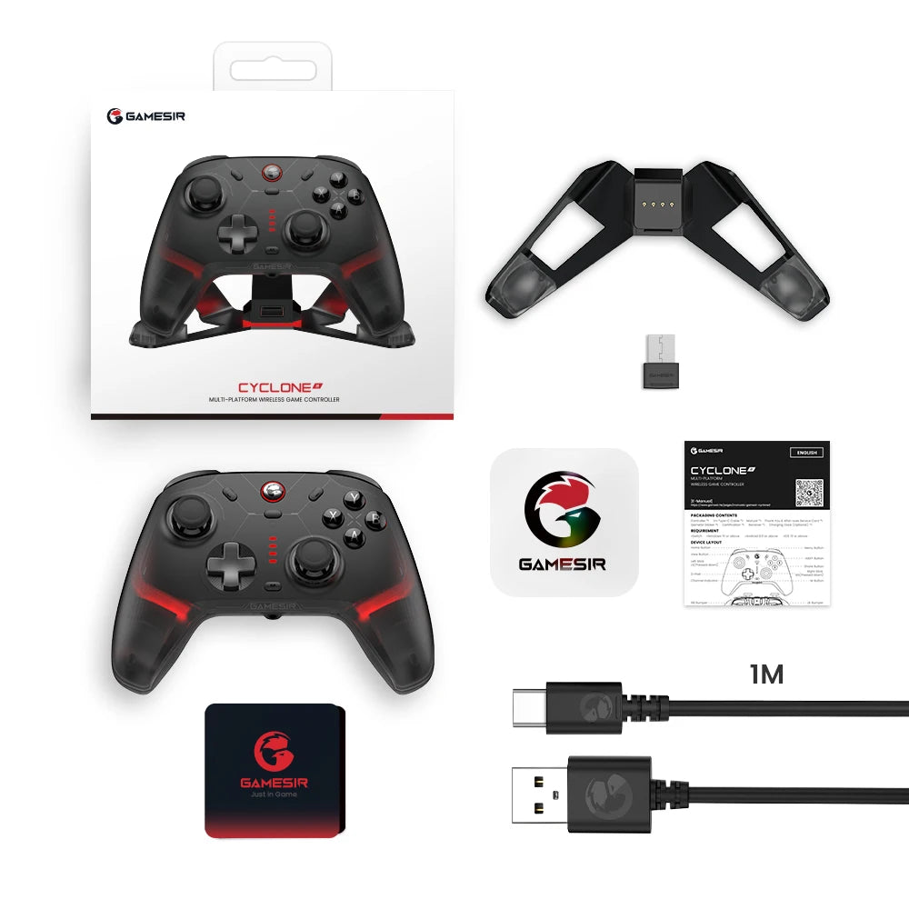 GameSir Cyclone 2 Multi-Platform Gaming Controller, Wireless for Nintendo Switch 2, PC, iOS, Android | Hall Effect, 6-Axis Gyro