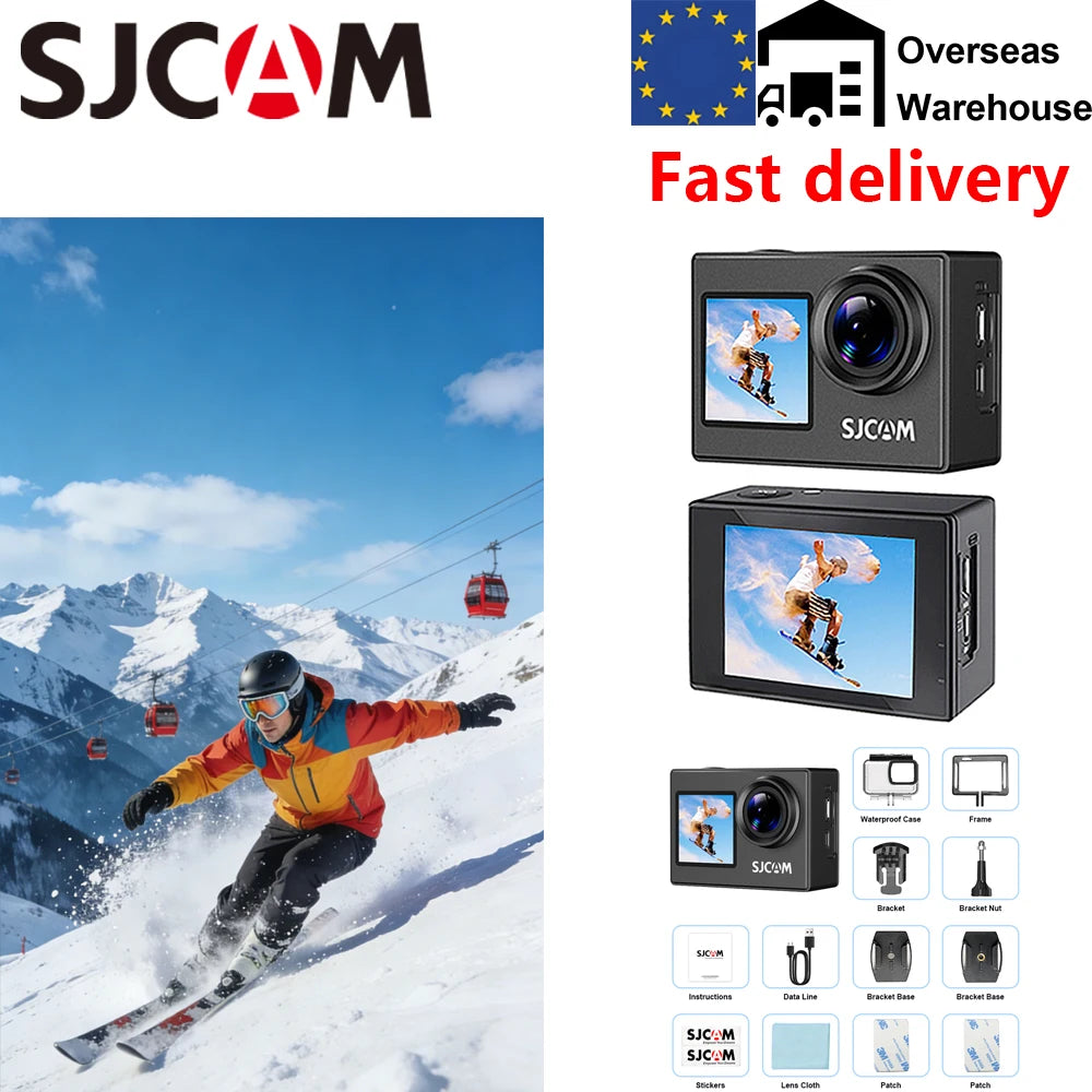 SJCAM SJ4000 Dual Screen 4K Action Camera Wireless Wifi H.264 Go To Sports Pro Cam Motorcycle Bicycle Connect to Ios Android APP