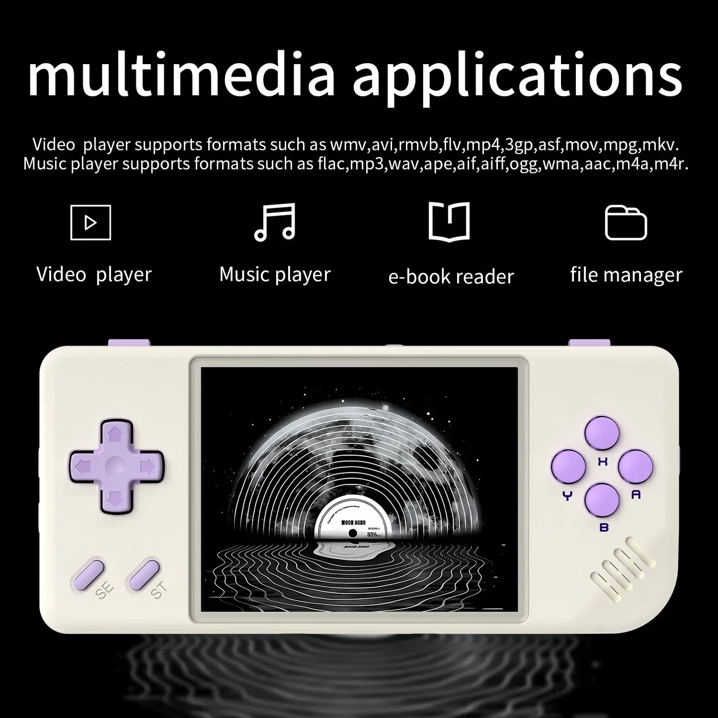 RG28XX Handheld Game Console 2.83'' IPS Screen Video Output Portable Video Player Ebook Reader Player Gifts Mini