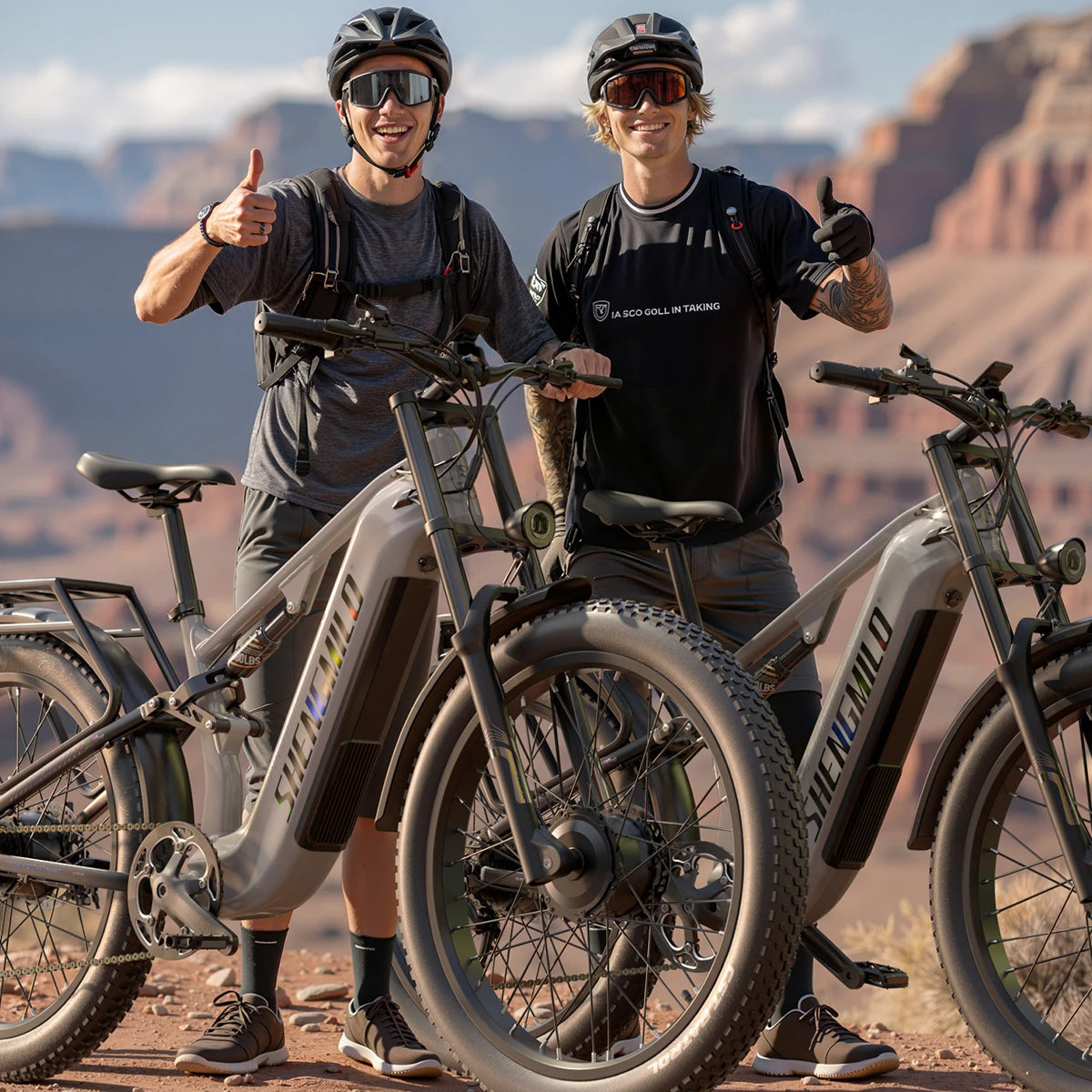 Shengmilo S600 26 inches adult electric mountain bike, 2000W dual motor ebike 7-speed electric bicycle，Fat Tire ebike17.5ah