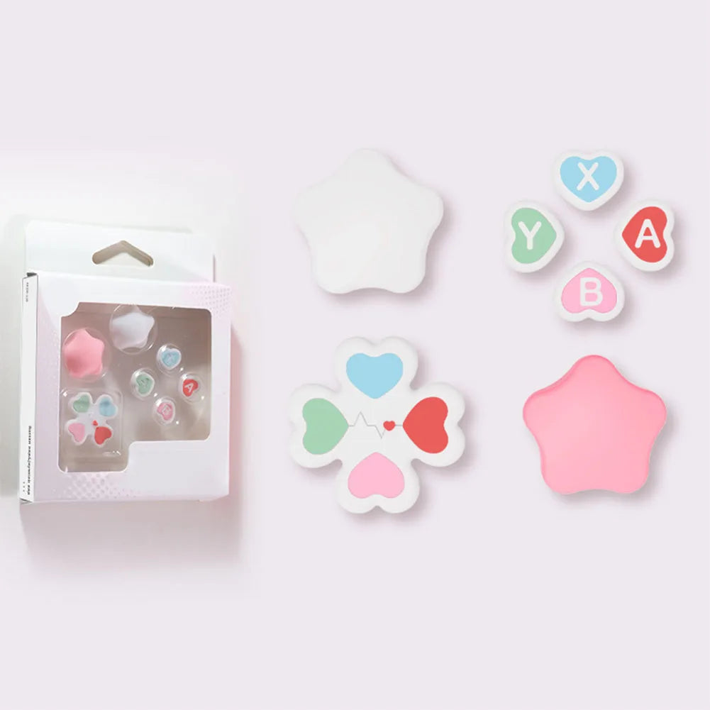 Silicone Soft D-pad Cross Button Caps For Nintendo Switch2 Joy-Con Handle Grips Cover Thumb Stick ABXY Key Sticker Skin Case