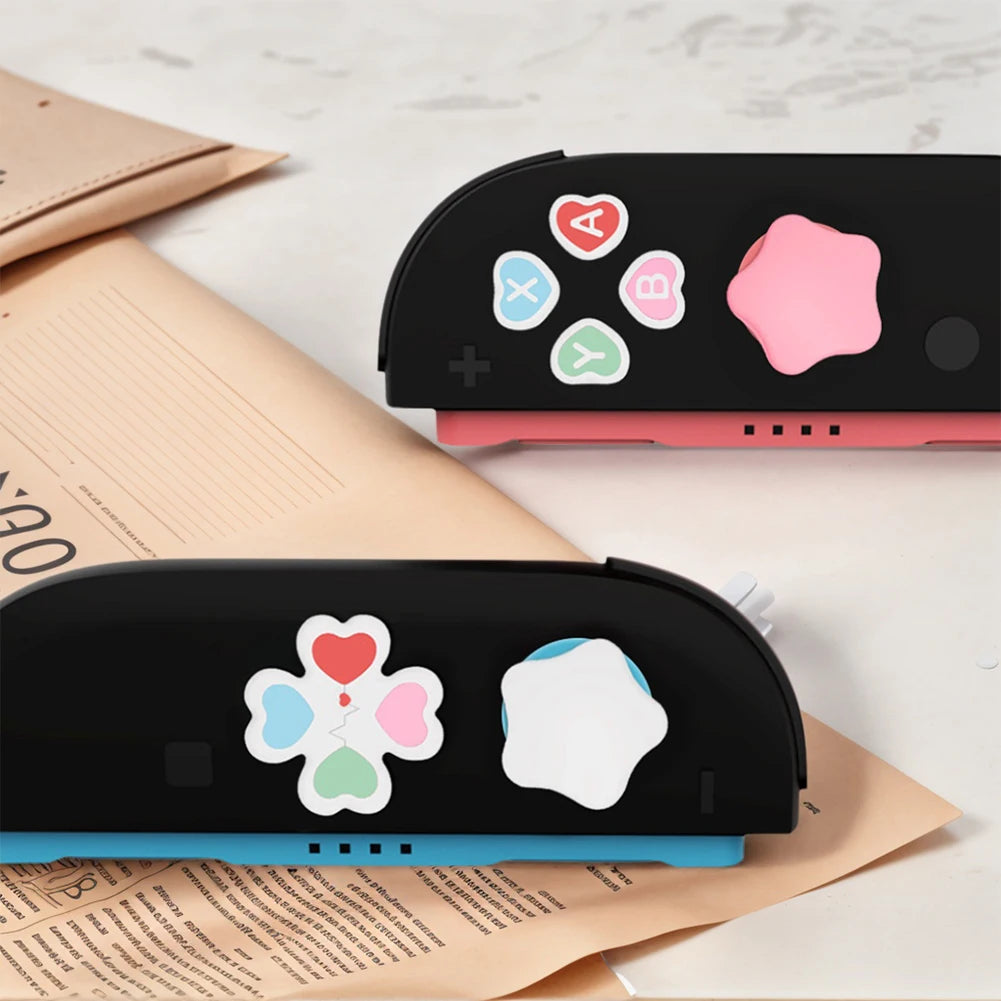 Silicone Soft D-pad Cross Button Caps For Nintendo Switch2 Joy-Con Handle Grips Cover Thumb Stick ABXY Key Sticker Skin Case