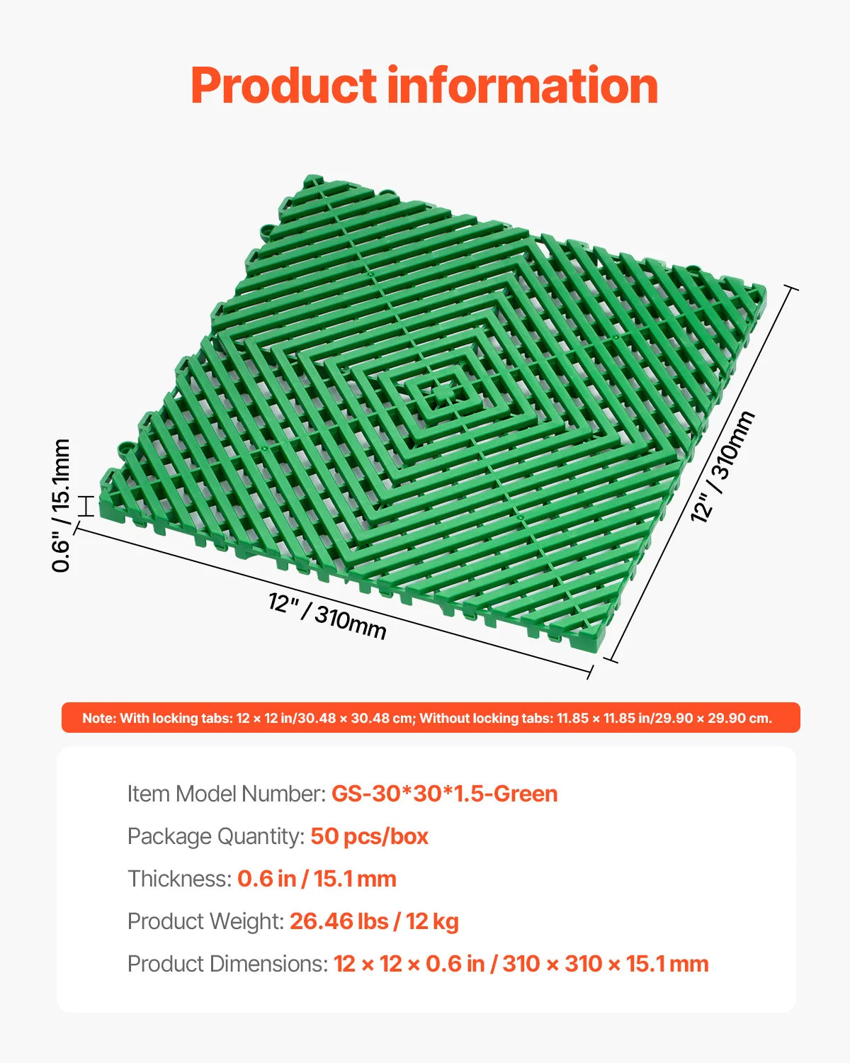 Interlocking Drainage Mat 12inx12in 12/24/40/50/55 Pcs Splicing Mats Non-Slip PP Drainage Floor Tile & Shower Mat