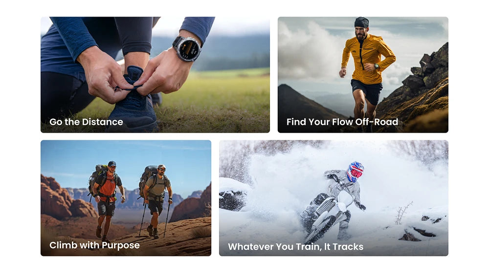T4 Smart Watch for Men 6-Sat GPS Offline Maps 10ATM Waterproof Heart Rate Diving Skiing Hiking for Android iOS