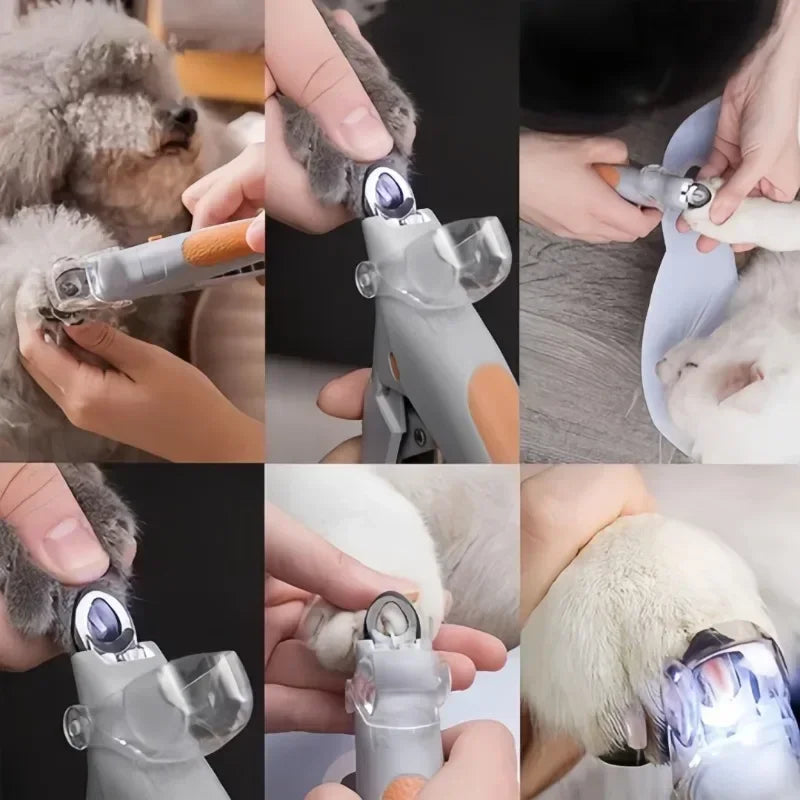 Professional Pet Metal Nail Clipper Scissors with LED Light Cat Dog Nail Clipper Tool Toeclaw Cutter for Pet Cleaning Supplies