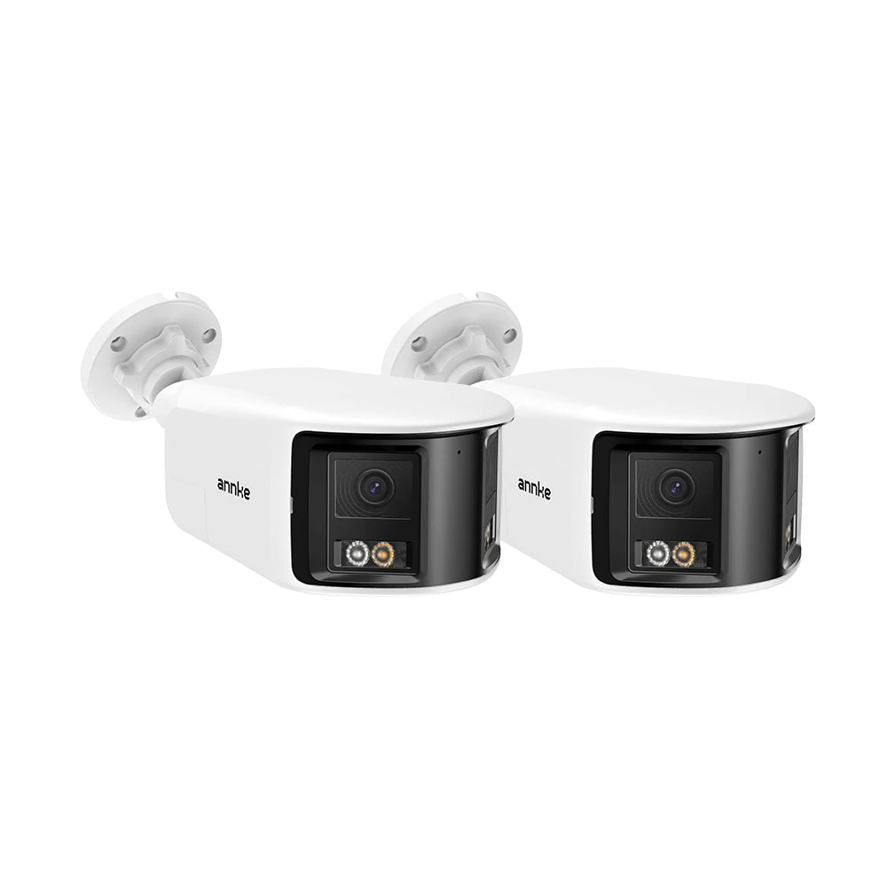ANNKE Smart Home 180° 8MP DUO POE Dual Lens Wide View Outdoor Video POE Camera,4K AI Human Detect,8MP Security CCTV Camera
