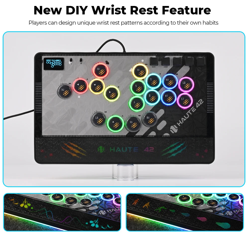 C-AT Magnetic Leverless Hitbox Controller Stickless Arcade Controller Keyboard For PC/PS4/PS5/Switch Hitbox Fightstick