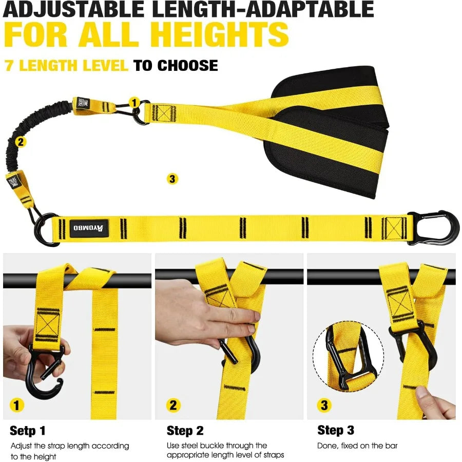 Pull Up Assistance Bands, Resistance Bands for Pull Up Bar Workout, Adjustable Heavy Duty Pull Up Assist Equipment with 4 Assist