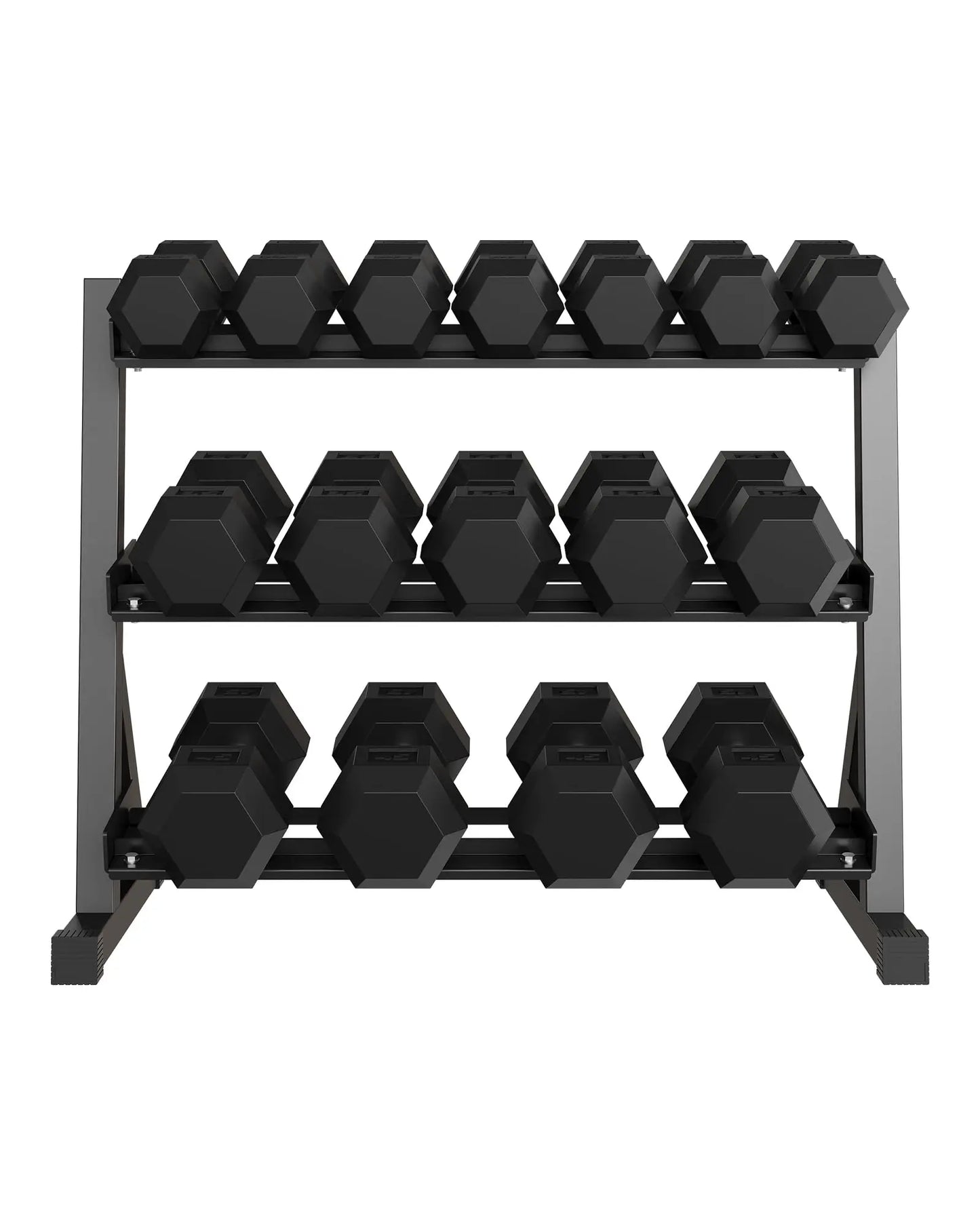 Dumbbell Rack Stand Only, Weight Rack Storage for Home Gym Dumbbells, Rubber Guard Protectors