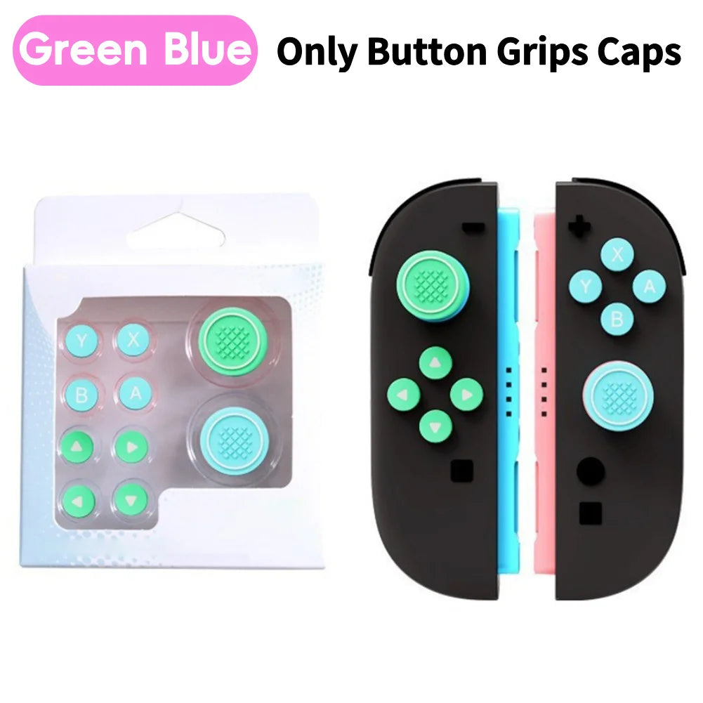 Silicone Soft D-pad Cross Button Caps For Nintendo Switch2 Joy-Con Handle Grips Cover Thumb Stick ABXY Key Sticker Skin Case