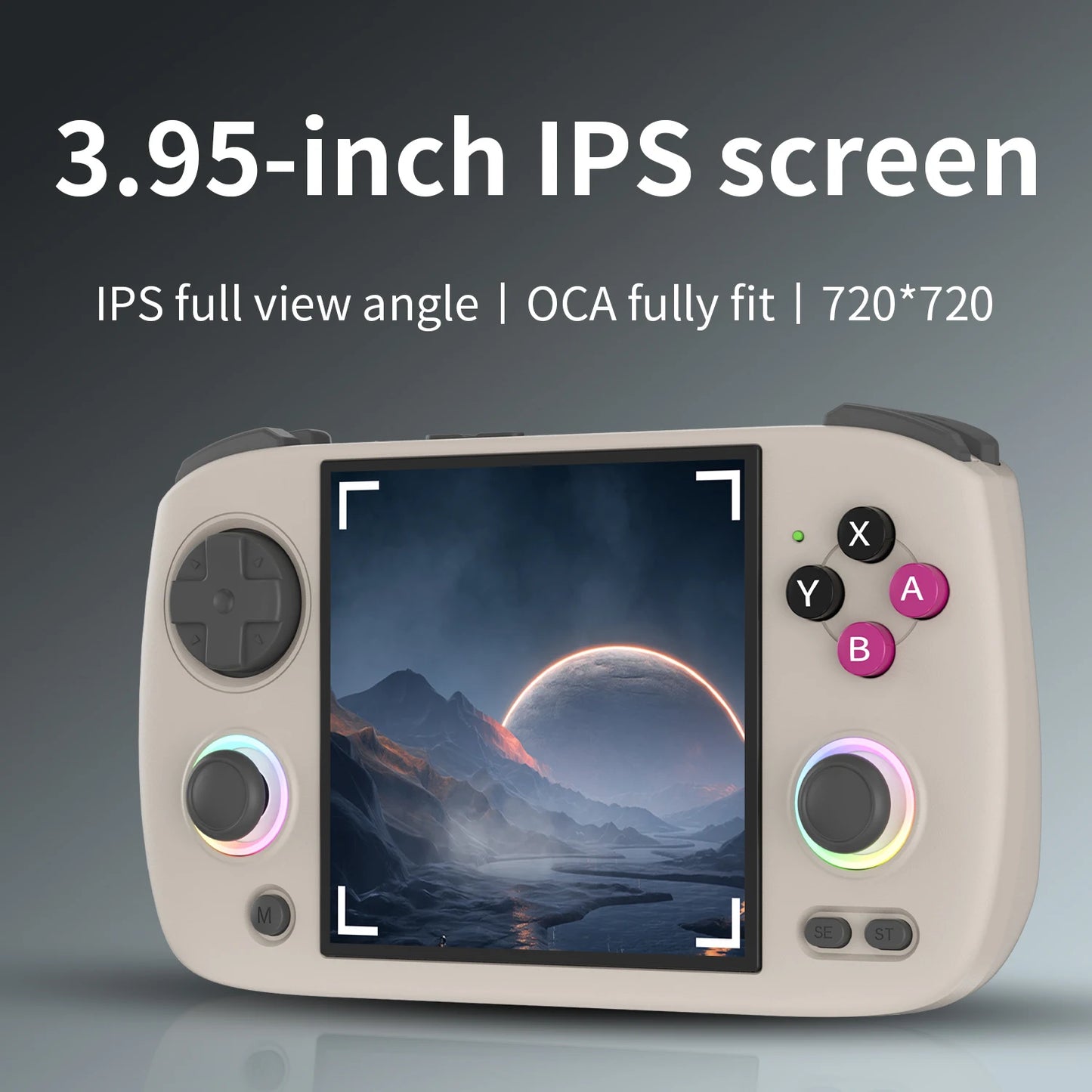 RG CubeXX Retro Handheld Game Console 3.95 Inch IPS Screen 64-bit Linux RGB Joystick 3800mAh Portable Game Player HD TV