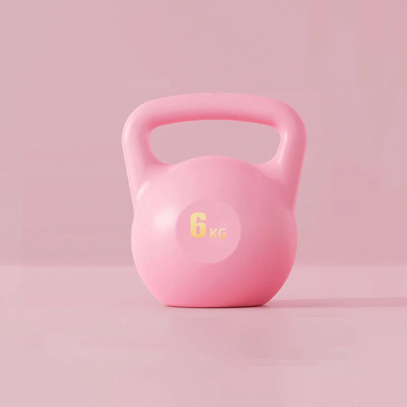 Dumbbell Kettlebell Handle PE Injection Fitness Household Weight-bearing  Yoga Buttocks Training Hip Squat Sports Kettlebell