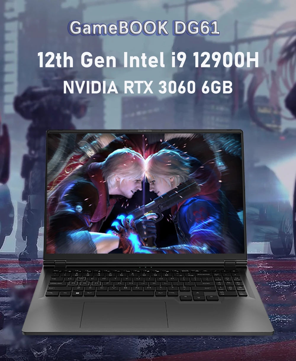 16.1 Inch Gaming Laptop Intel i7 8750H NVIDIA RTX 3060 6G 32GB DDR4 2TB SSD 144Hz RGB Keyboard WIFI 6 BT5.2 Windows11