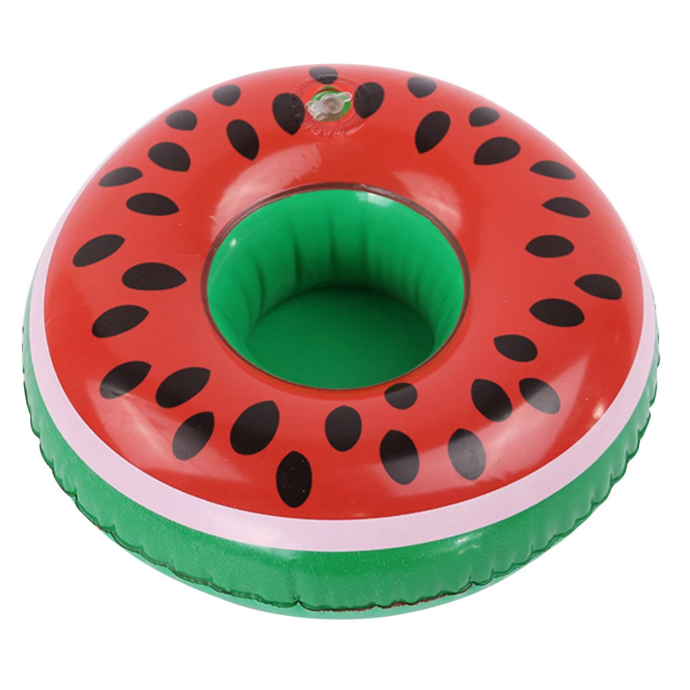 Swimming Pool Drink Cup Stand Inflatable Pool Floats Bar Coasters PVC Cooler Table Party Supplies Gift for Family Friends