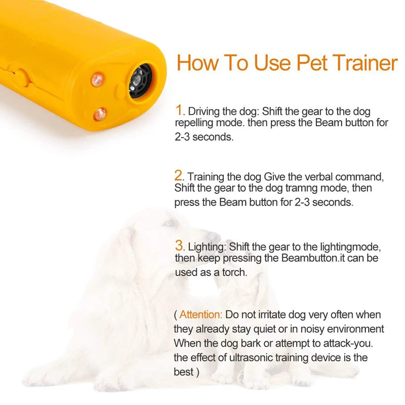 Pet Dog Repeller Anti Barking Stop Bark Training Device Trainer Anti Barking Ultrasonic Without Battery dog