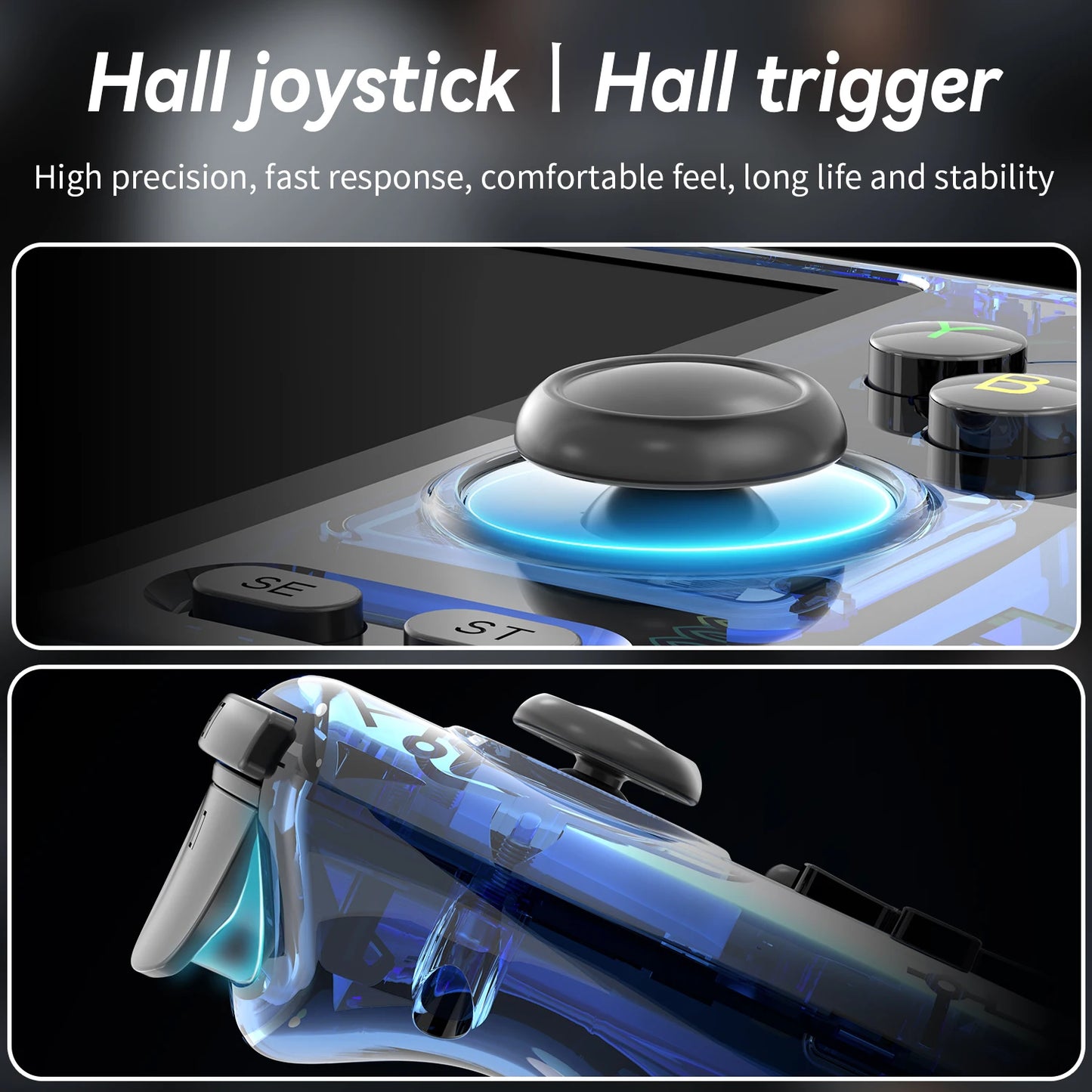 RG556 Retro Handheld Game Android 13 5.48 inch Touch OLED Screen Support DP WiFi Bluetooth Hall Rocker Battery 5500mAh