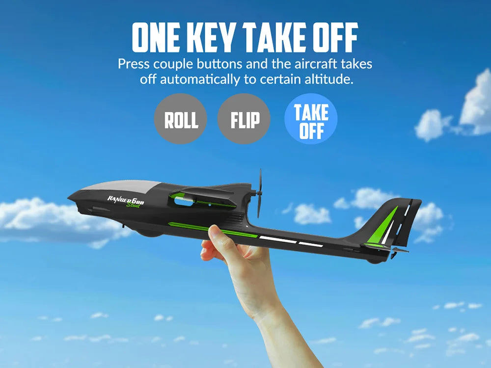VolantexRC 76102SR Ranger 600 EPP 2.4GHz 4CH 6-Axis Gyro One Key Aerobatics XPilot Stabilization System RC Airplane Glider RTF