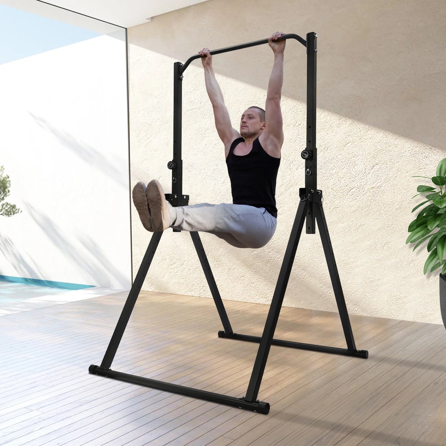 Pull Up Bar 440LBS Capacity Multi-Function Power Tower Push Up Workout Abdominal Exercise for Strength Training Home Gym