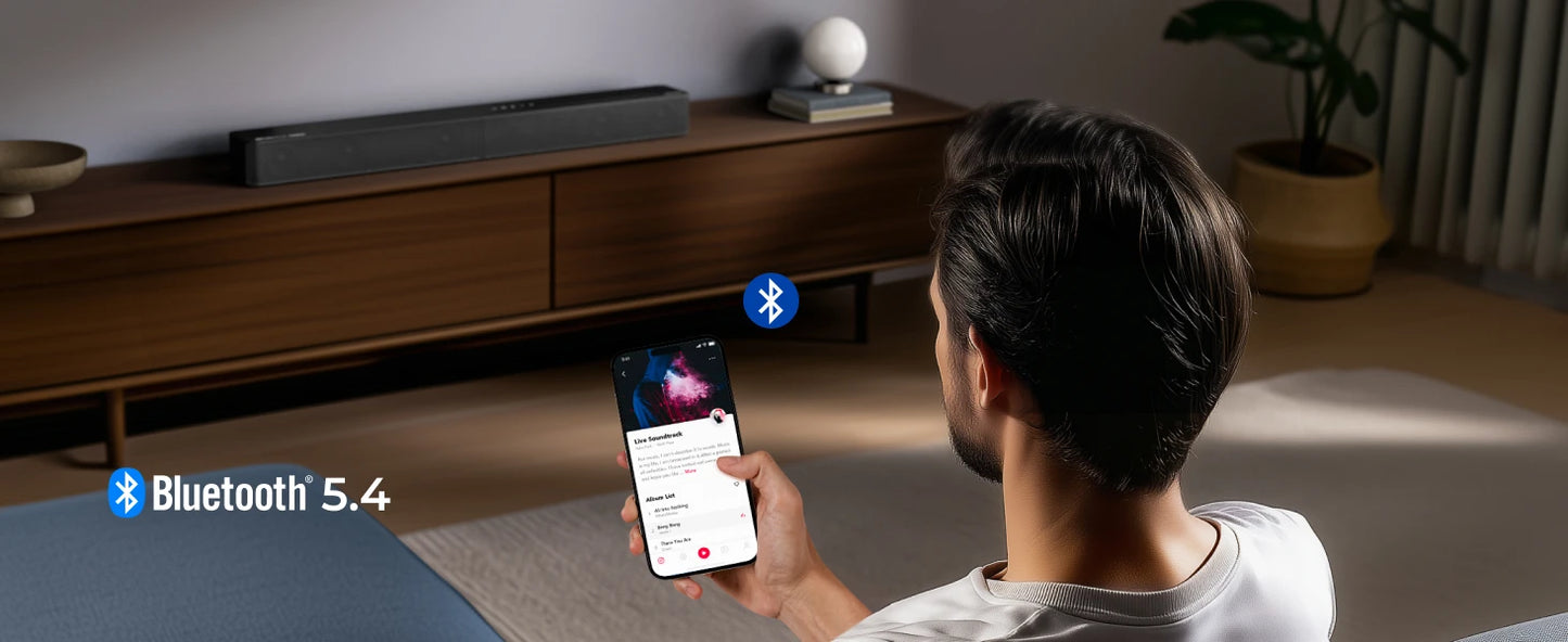 ULTIMEA Poseidon M60 Boom 5.1ch Soundbar with Dolby Atmos, 340W Home Theater System with 5.25" Wired Subwoofer, APP Control