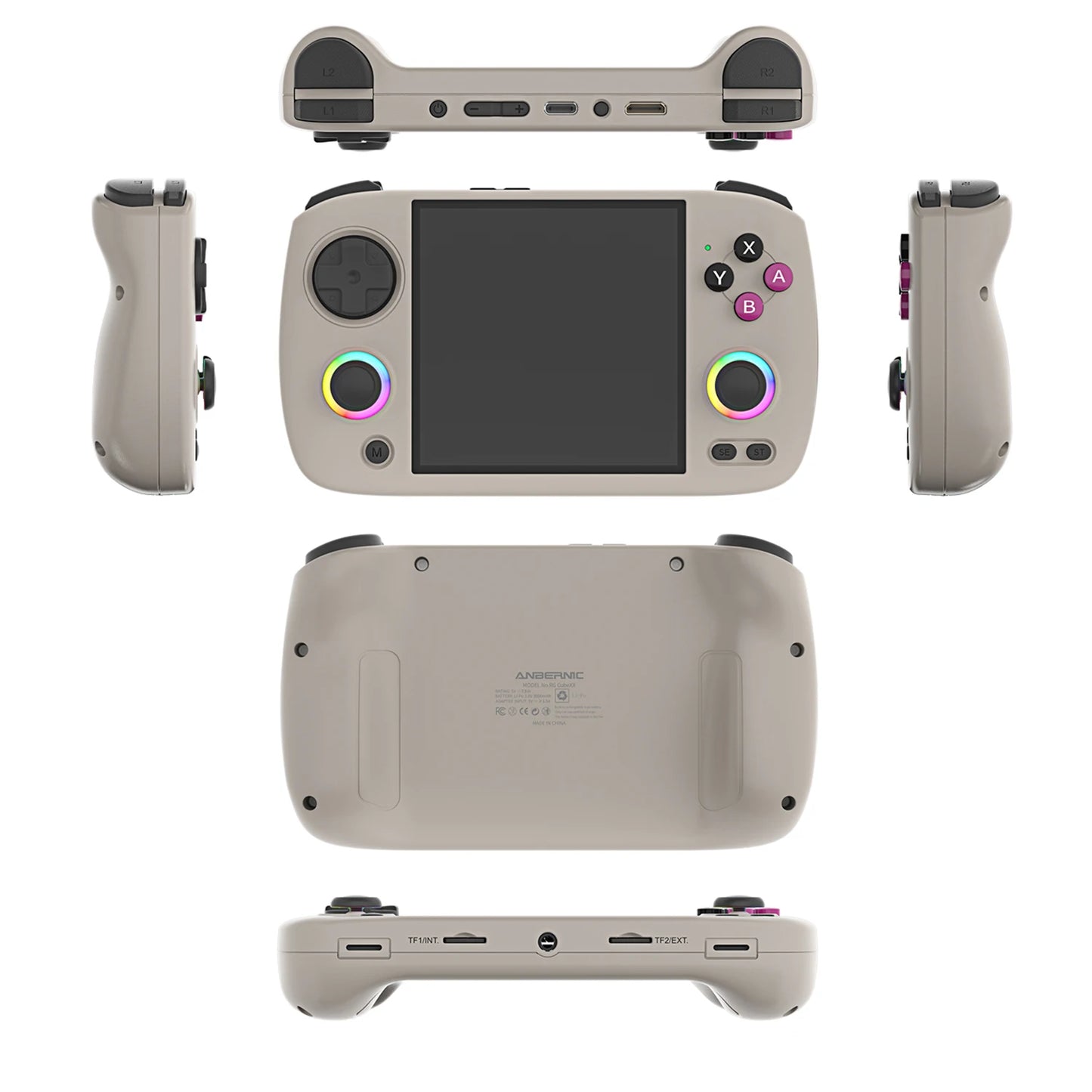 RG CubeXX Retro Handheld Game Console 3.95 Inch IPS Screen 64-bit Linux RGB Joystick 3800mAh Portable Game Player HD TV