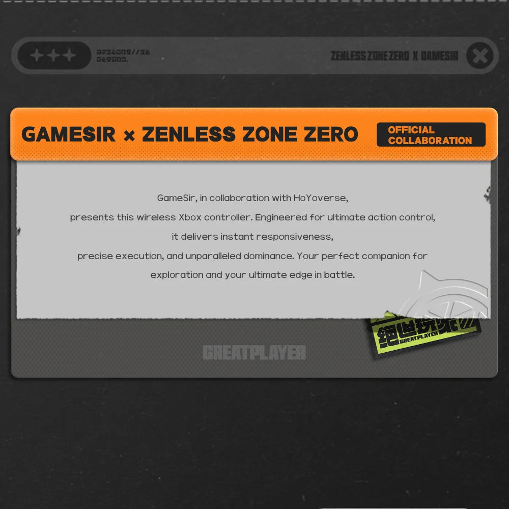 GameSir G7 Pro Zenless Zone Zero Wireless Xbox Controller – Charging Dock, TMR Joytick, Hall Effect Trigger, Swappable Faceplate